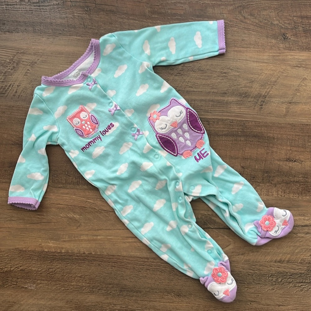 5/$20 Koala Baby Footed Pajamas Owl 0-3 months